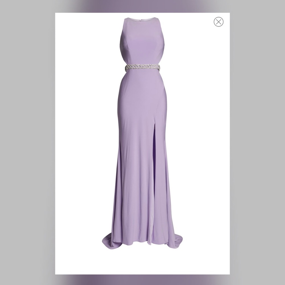 Ieena Mac Duggal Jeweled Waist Evening Dress